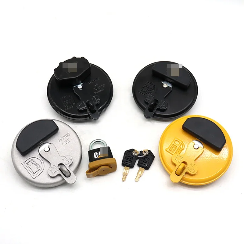 Excavator Fuel tank Cap Padlock Filter Diesel tank Cap Excavator Accessories for CATERPILLAR CAT 320B/C/D 329D 330C 325C 345D