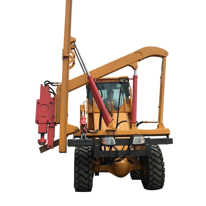 High efficiency pile driver road guardrail pile driver engineering car Chinese manufacturers direct sales