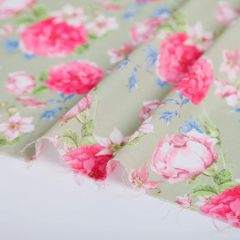 Wholesale 100% Cotton Poplin Digital Print Custom Print Fabric For Garment Dress household