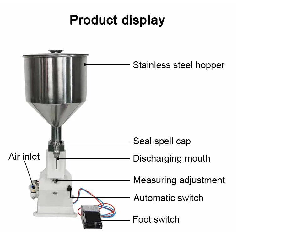Small Manufacturing Machines Oil filling Machine Liquid Cream Paste Snail Filling Machine