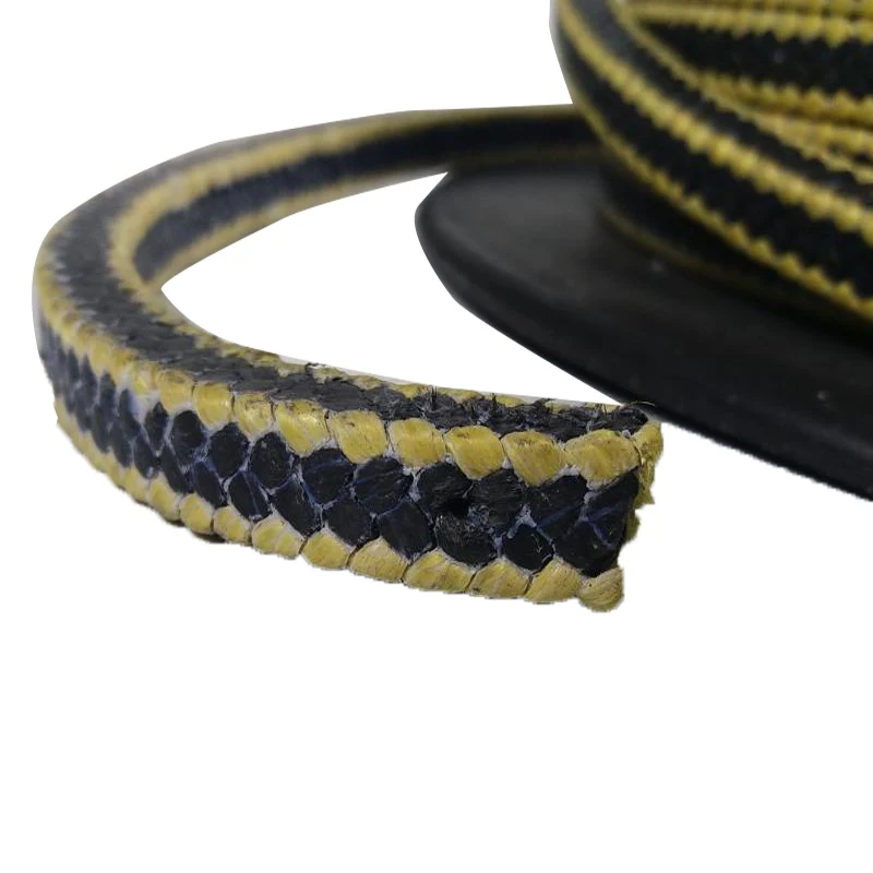 Customized High Wear Resistant Braided Aramid Corner Black Ptfe Gland packing
