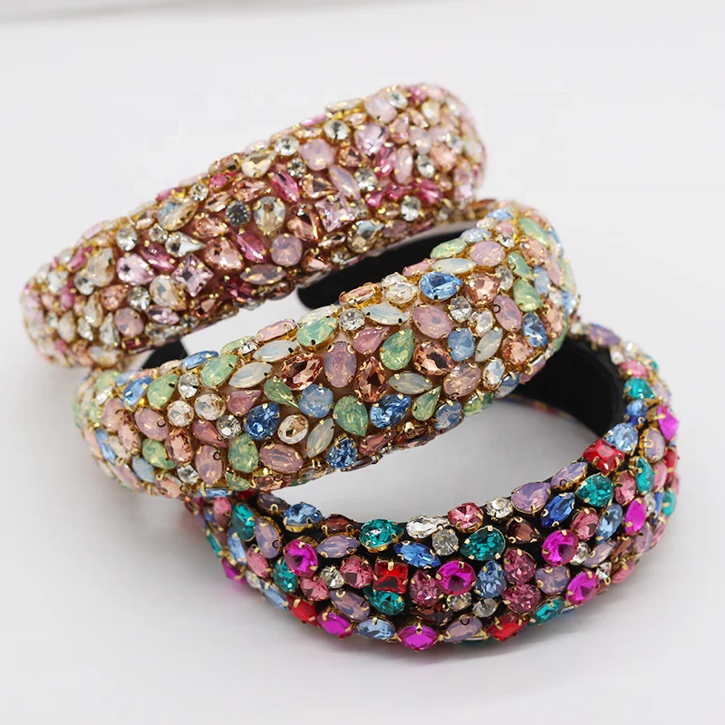 New Arrival Hairband Accessories Crystal Metal Baroque Rhinestone Headbands For Women 2021 Fashion Luxury