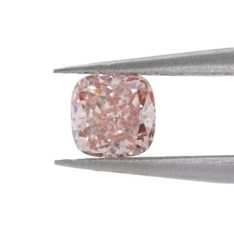 Cadermay оптовая цена 1ct-2ct VS1- VVS1 CVD причудливая коричневая розовая Подушка вырезанная из лаборатории Выращенный алмаз для изготовления ювелирных изделий