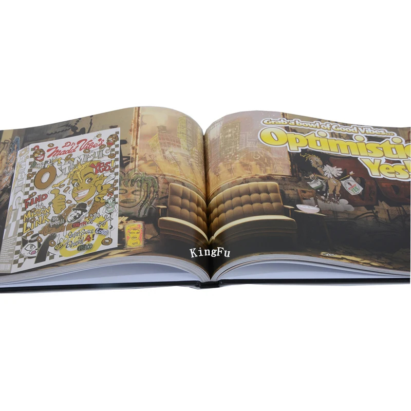 Китайский книжный принтер большие размеры толстые книги в твердом переплете печать цветных страниц CMYK типография книг