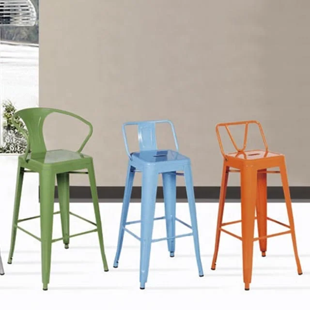 SEB Hot Selling OEM High Quality Dining Room Restaurant Pub Coffee Bar Vintage Stackable Metal Sillas Industrial Chair