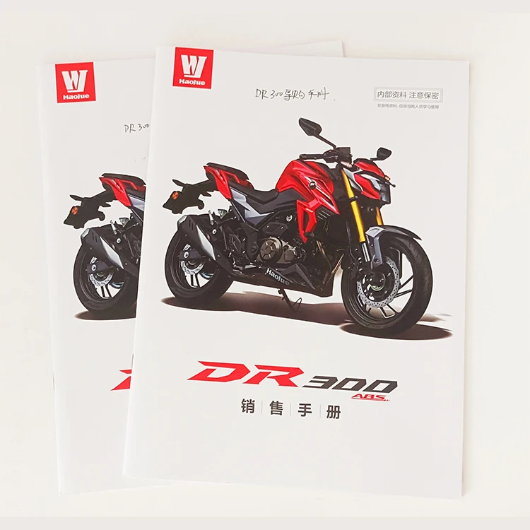 OEM Saddle stitched customized booklet catalog colour brochure printing