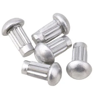 High Quality 304 Stainless Steel  Round Head Name Plate Knurled Solid Rivets