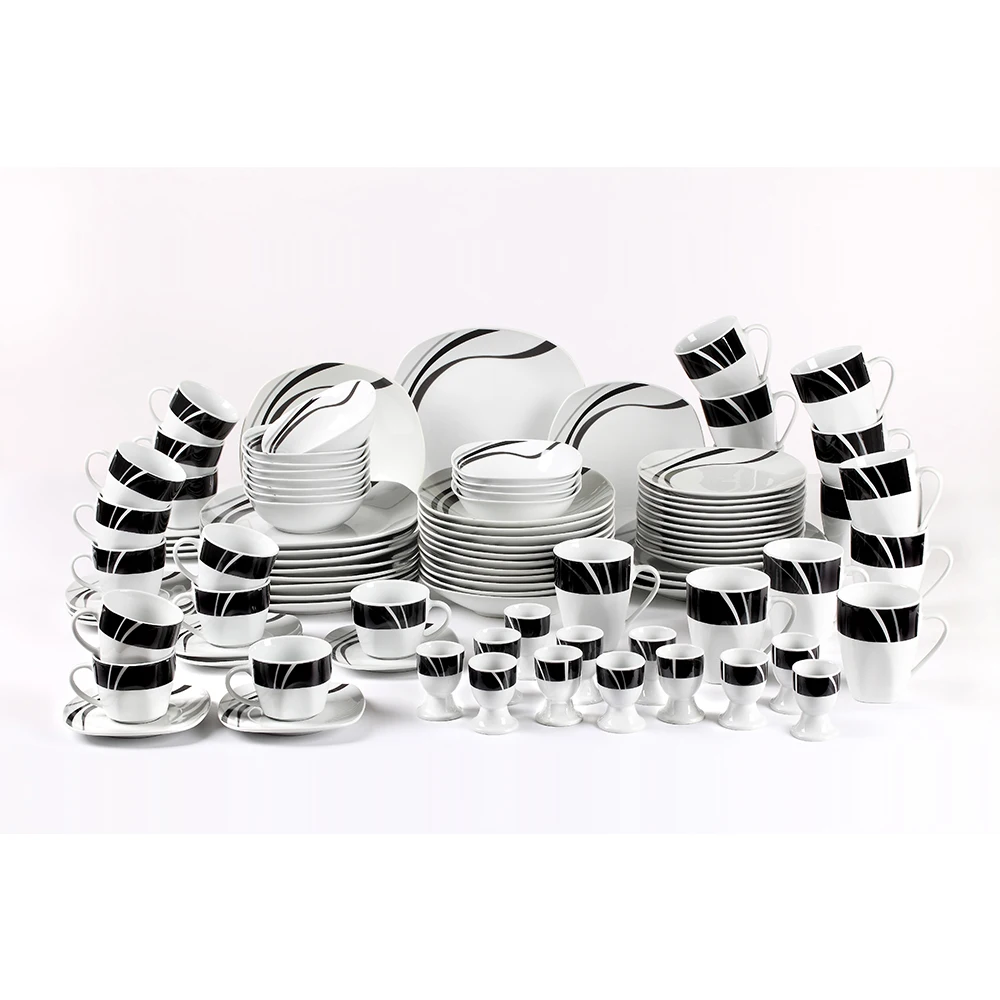 
Europe Style Dinning Ceramic Square Dinnerware set 