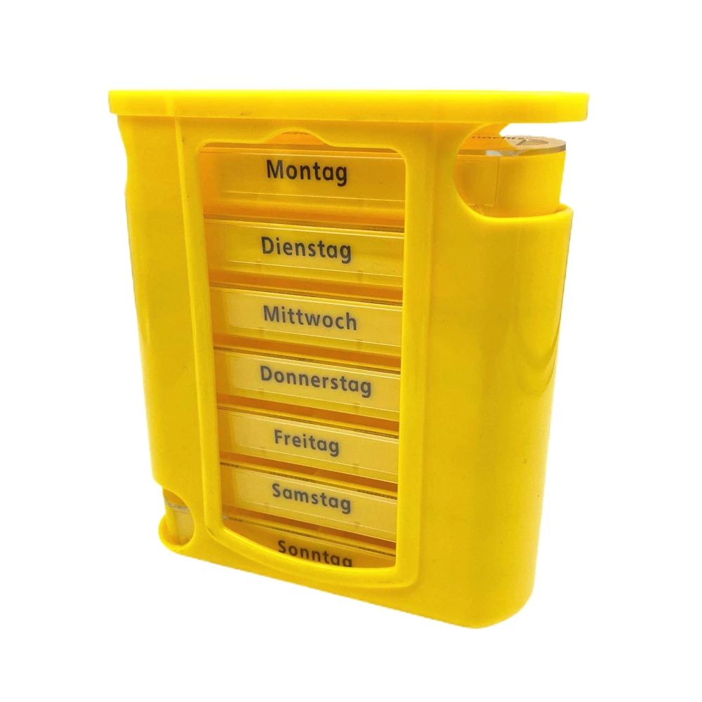One Week 28 cases Pill Storage Rainbow Color Pill Holder Drawer Shaped Plastic Pill Box