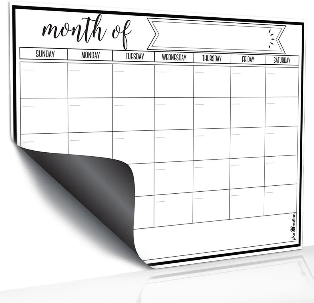 Hot Sale Fridge Schedule Magnetic Dry Erase Weekly Calendar Removable Planner White Board for Fridge