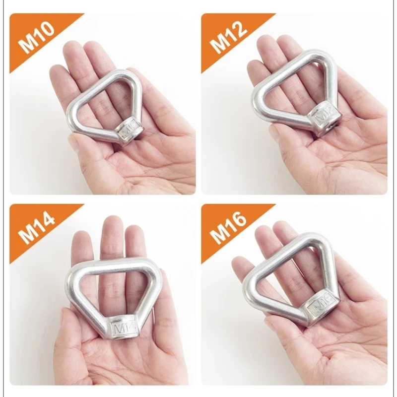 Triangle Lifting Eye Nut M8 M10 M12 M14 M16 M20 M24 304-A2 Stainless Steel Trapezoid Thread Rings Fit For Handle Bolts