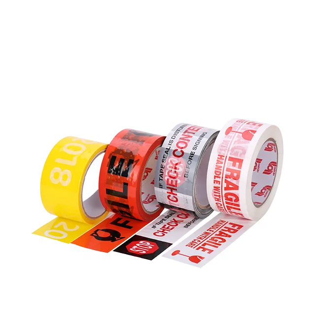 fragile printed opp branded fashion cello logo shipping box packaging packing custom tape