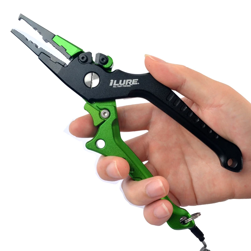 Whwolesale Fishing Pliers 15cm 95g Aluminum Alloy Fishing Tackle Hook Recover Cutter Line Split Ring Fishing Tool