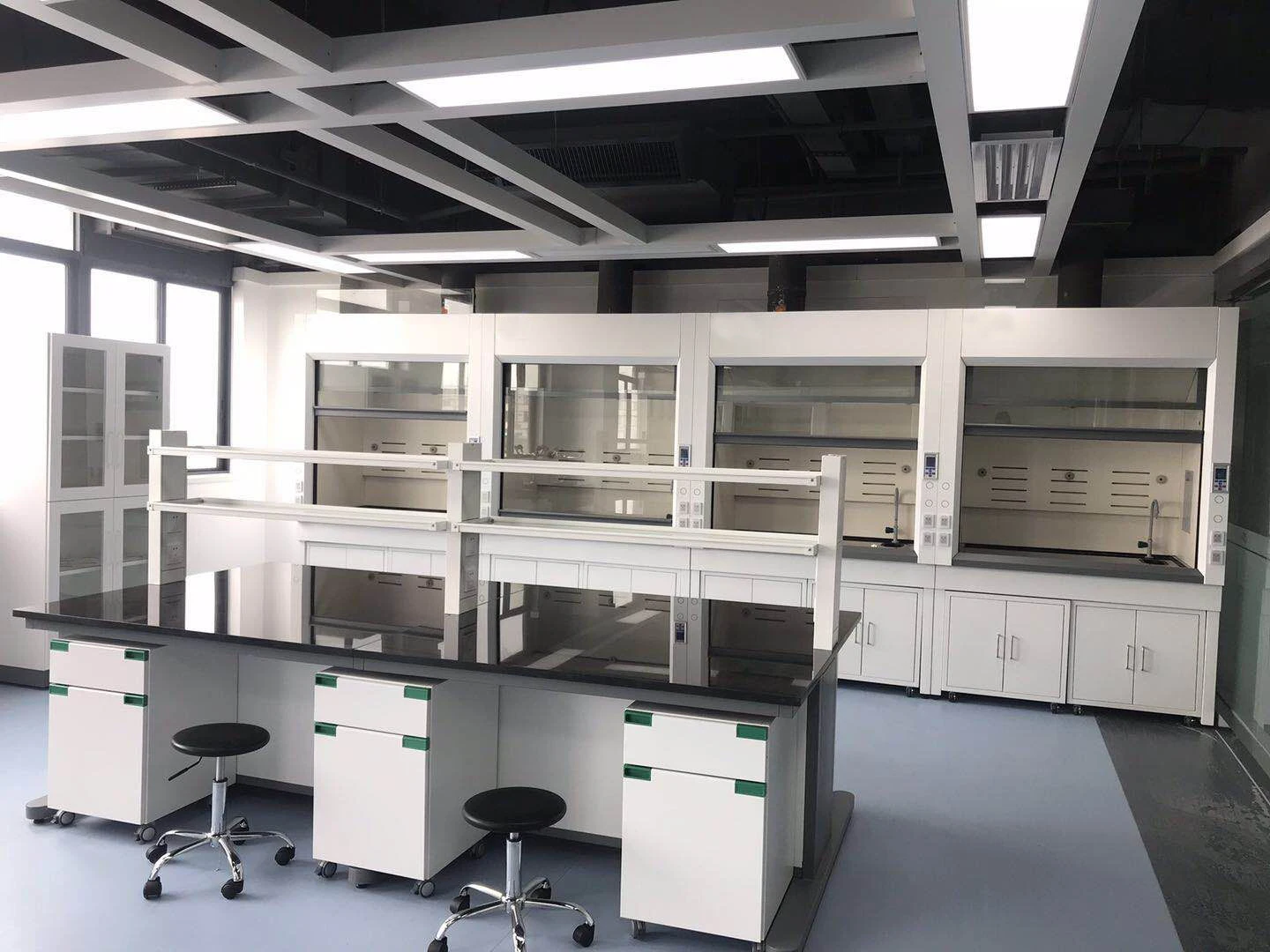 LAB050 Laboratory Benches and Cabinets with Chemical Resistance Counter Top Laboratory Furniture