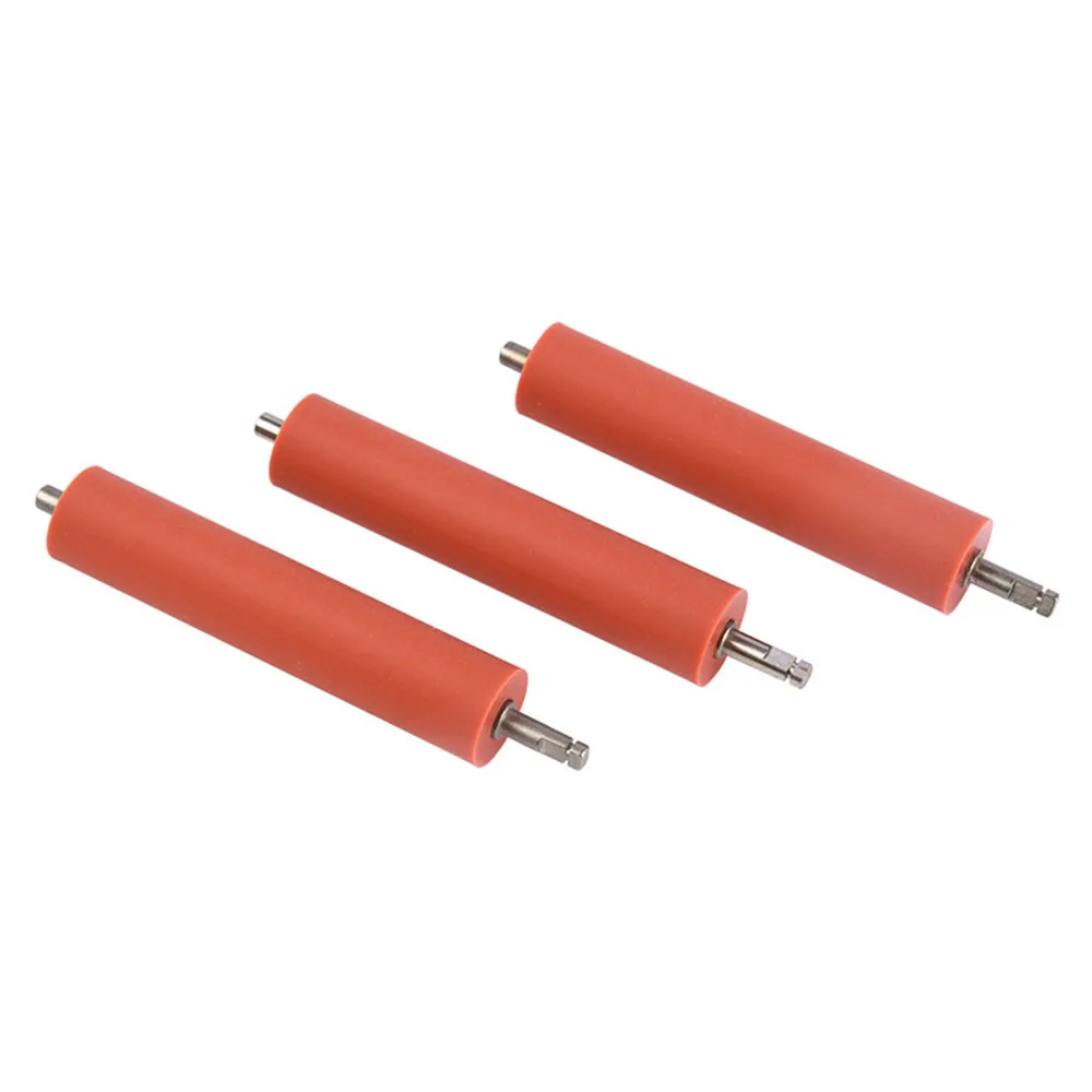 OEM High Precision Printer Stainless SUS 303 Platen Shaft Silicone Rubber Roller Supplier For Printing Machine