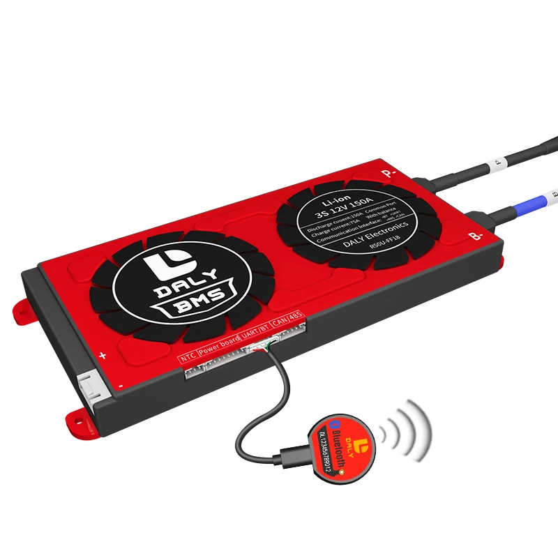 Smart Li-ion 3S BMS Sensor Controller App UART RS485 CAN Communication Low Temp Cutoff For Electric Smart BMS