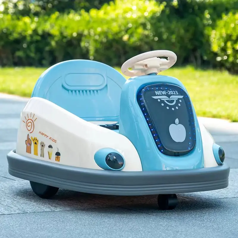 6V Remote Control Kidzone Bumper Cars Toy Vehicle for Kids and Toddlers Electric Ride-on Drift Toy