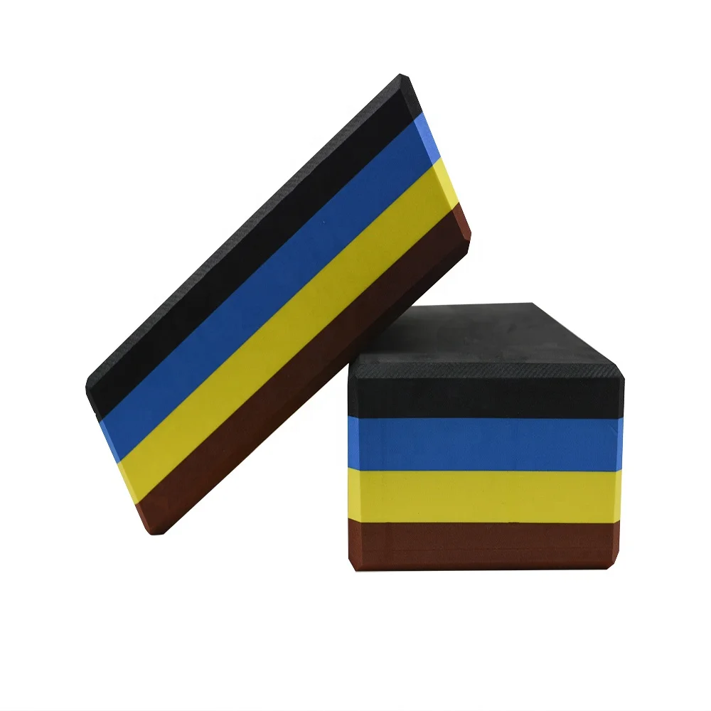 Custom Coloured Eco-Friendly High Density EVA Foam Yoga Block Non-Slip Fitness Exercise Brick