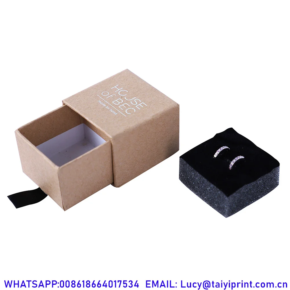 Black White Paper Packaging Cardboard Gift Box With Lid Small Set Jewelry Packaging Box