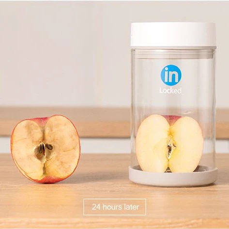 16oz 25oz 45oz 750ml 1350ml Automatic Vacuum Coffee Canister Food Storage Container Time Record  Electric Clear Glass Coffee jar