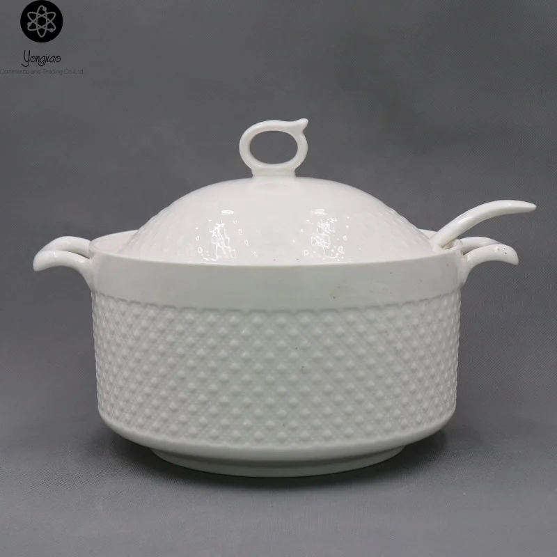 cheap and hot factory ceramic sanding finished soup pot set