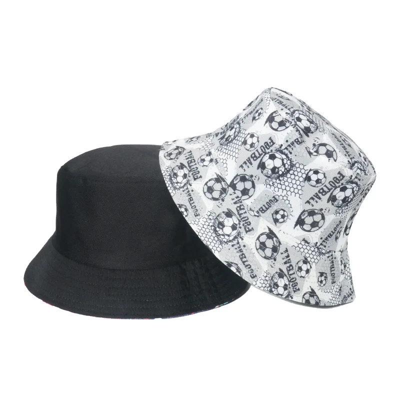 Hot selling new high-quality British flag football outdoor sports print reversible fisherman hat white bucket hat