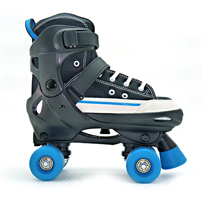  HS-Q001 New High Quality Professional Canvas Four 4 Roller Blade Wheels Inline skate Shoes Quad