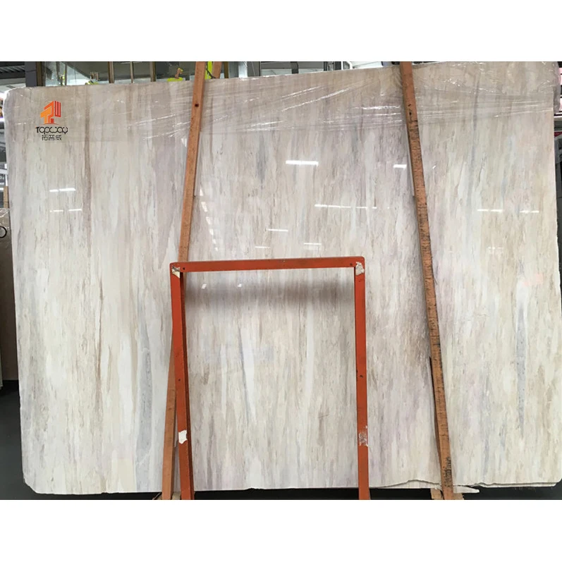 Modern Eurasian Wood Grain White Marble for Indoor Flooring Decoration