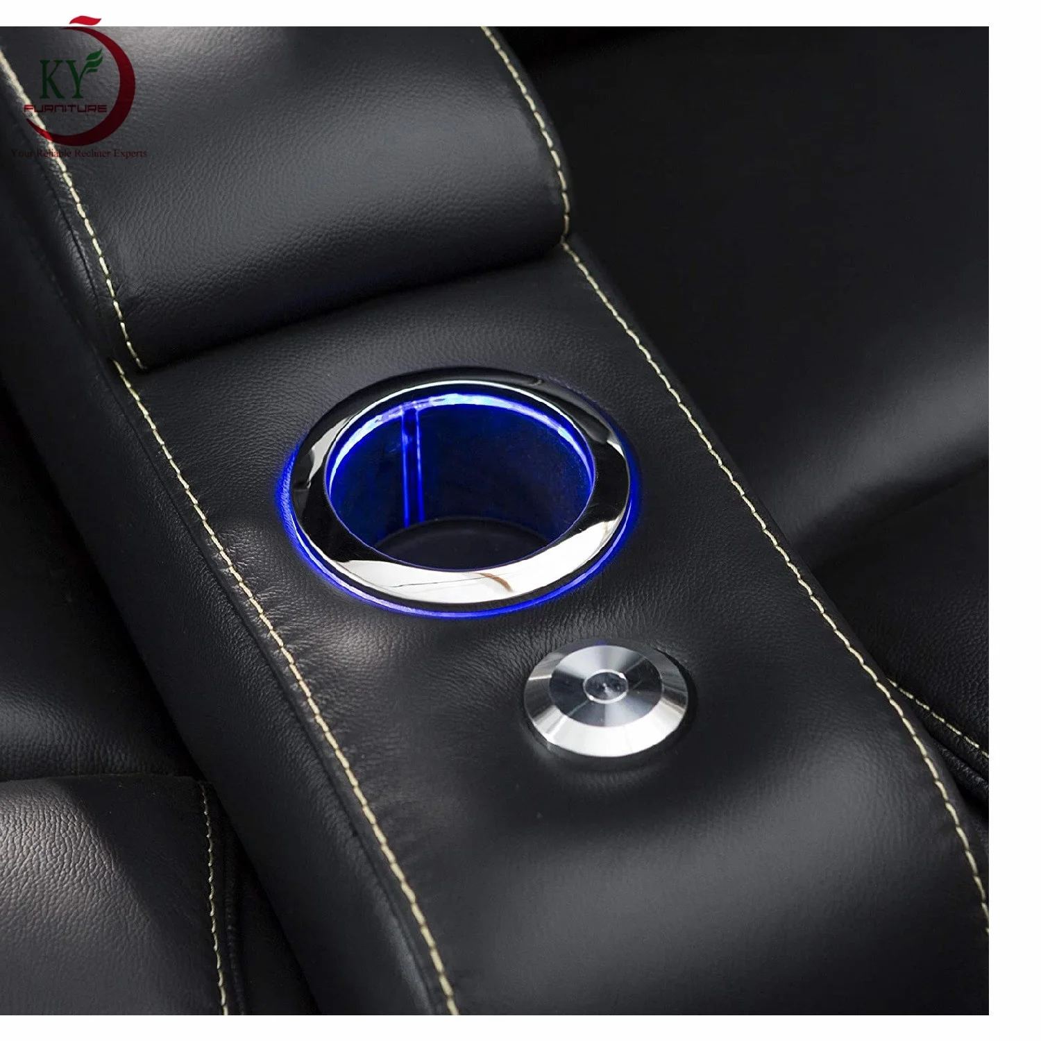 JKY мебель современный коммерческий VIP кинотеатр кожаный домашний Loveseat Электрический кресло из синтетической кожи на