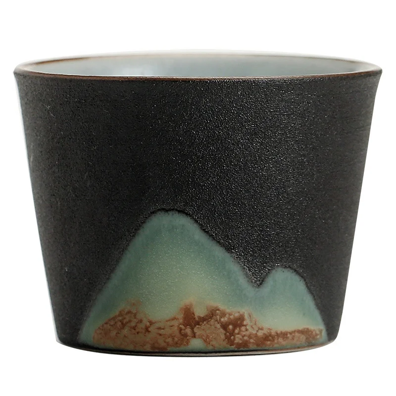 
Chinese Jingdezhen KungFu Handmade Stoneware Ceramic Tea Mug Cup Set 