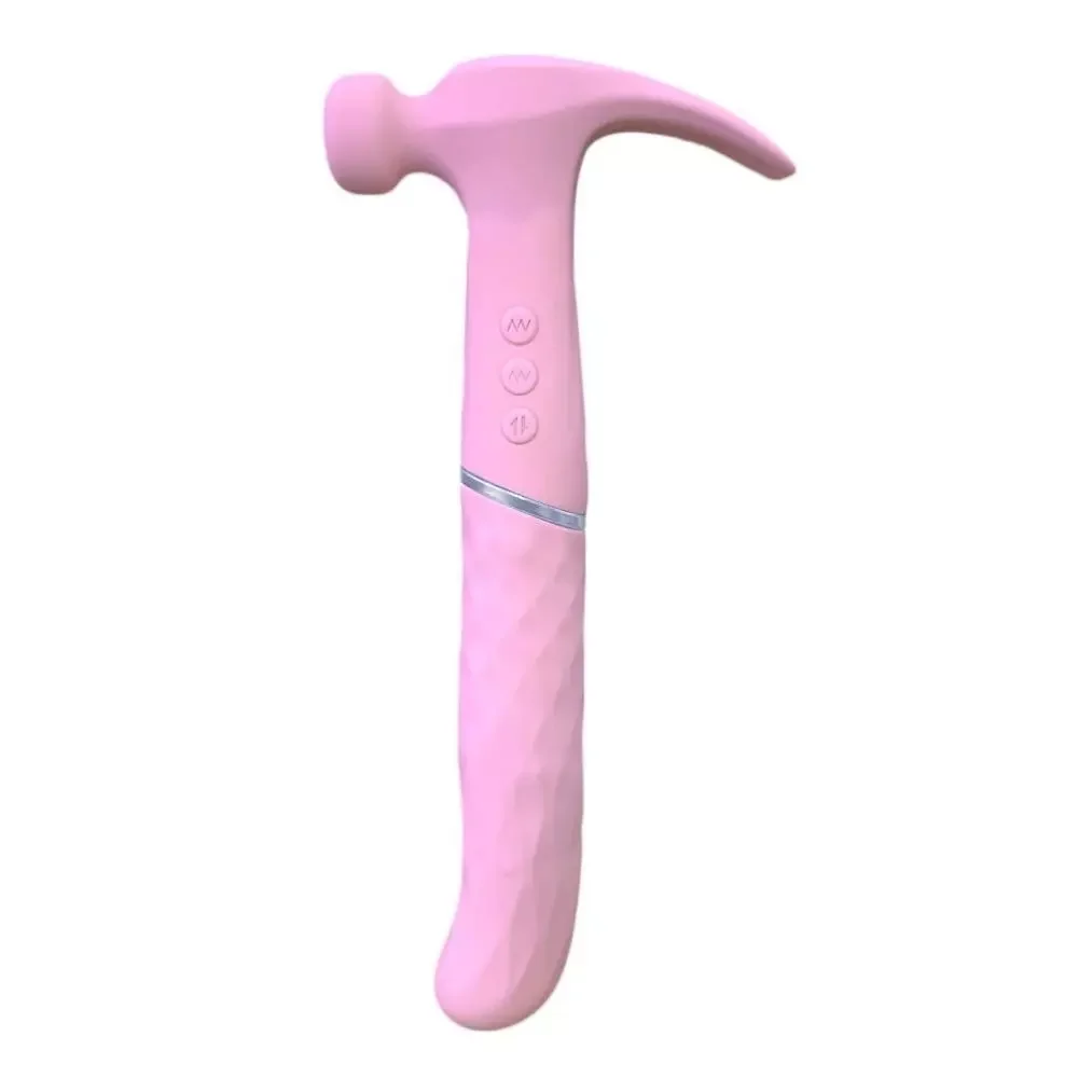 New Double Vibration G Spot Clitoral Massager Hammer Sex Toy Love Hamma Hammer Vibrator With Sucking pink Hammer Vibrating