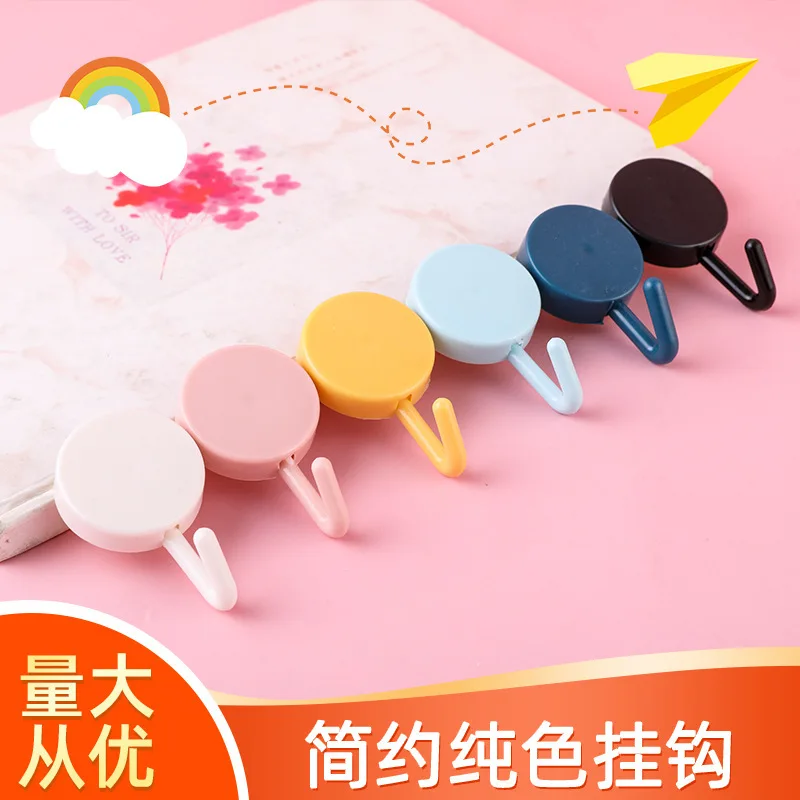 Adhesive Hooks for Hanging Heavy Duty Wall Self Sticky Waterproof Colorful Hook for Keys Workshop Door