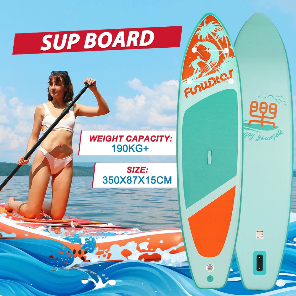 FUNWATER Прямая поставка 350 см доска для серфинга с аксессуарами надувная весла