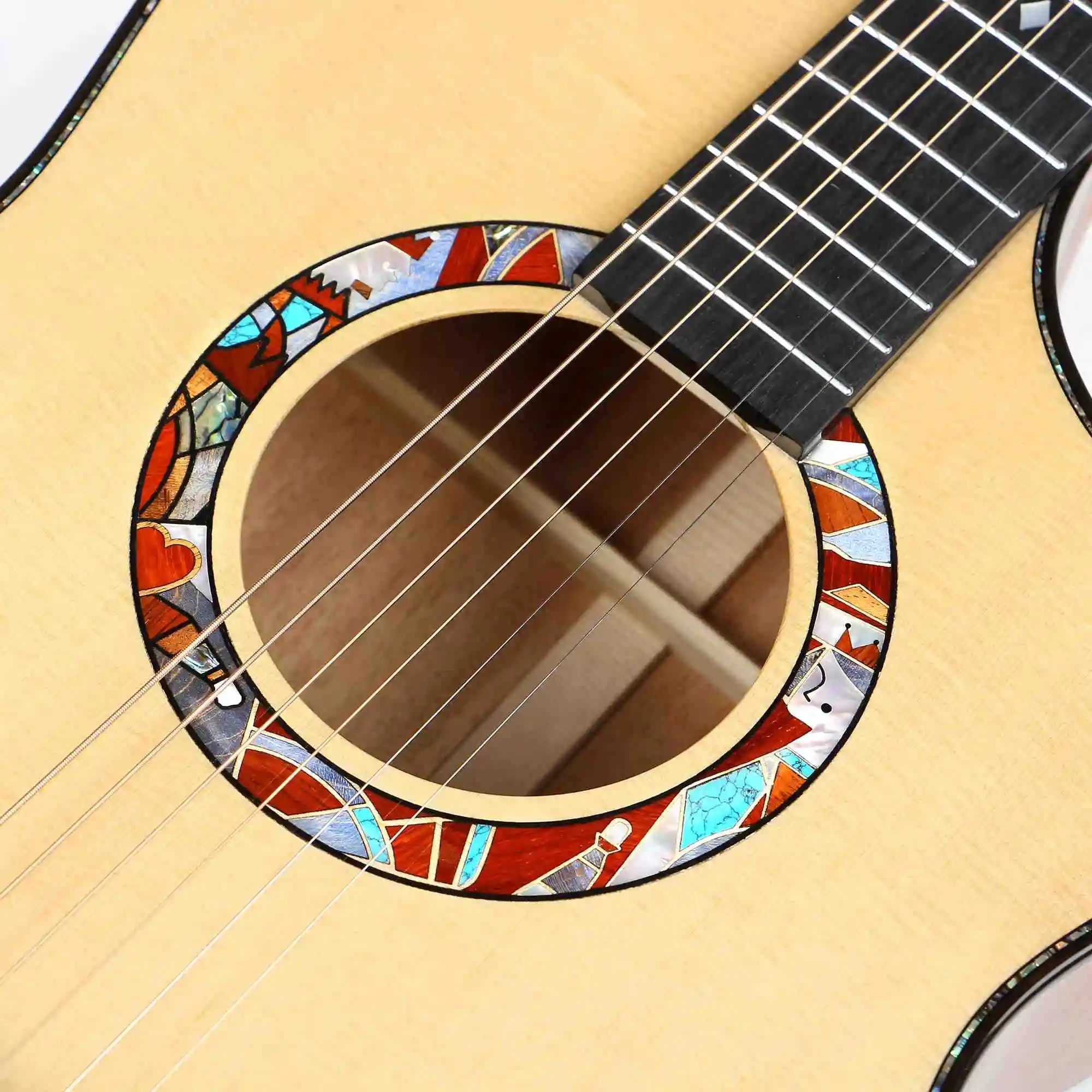 Superior Sevillana 1904 Unique Poker Design Concept High End Acoustic Guitars Full Solid Exquisite Engraving Best OEM