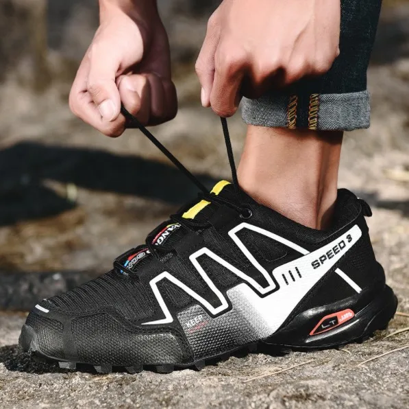china wholesale classy men large size black sport shoes