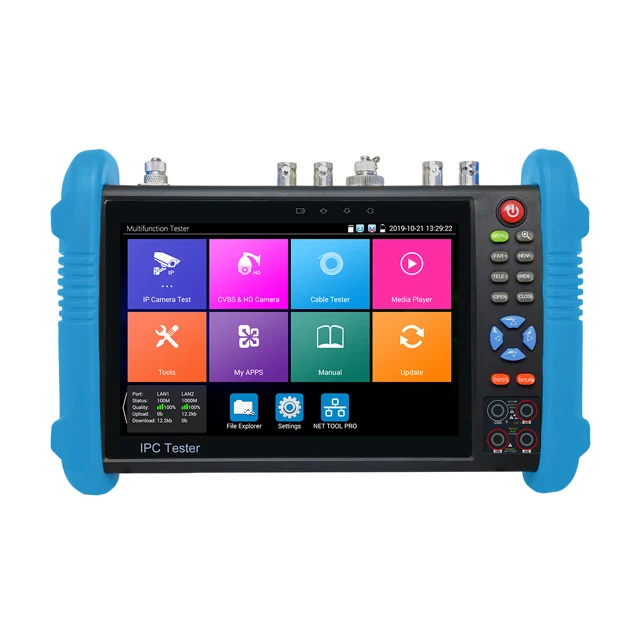 7 inch Multi-functions 1280x800 resolution ip camera tester with 4K H265 mainstream display