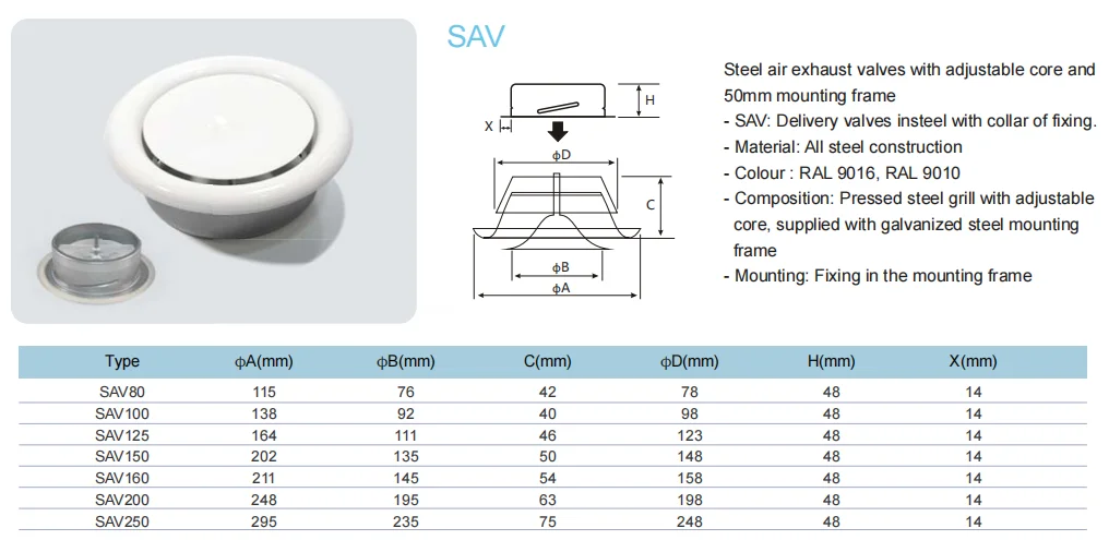 Metal round air vents exhaust valve for ceiling Return Air Vent Grille white Exhaust Air Disc Ceiling Valve Diffuser
