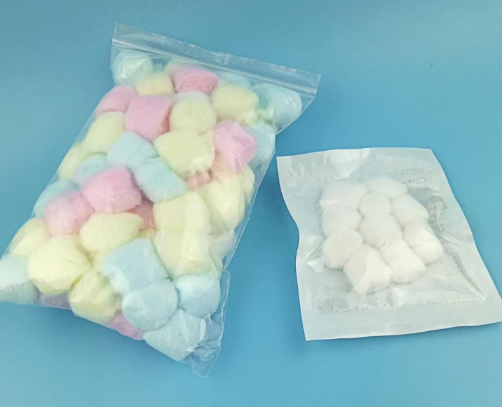 Disposable Colored Medical High Absorbent Cotton Ball,Natural Cotton Balls for Skincare and Makeup and Multi-Purpose