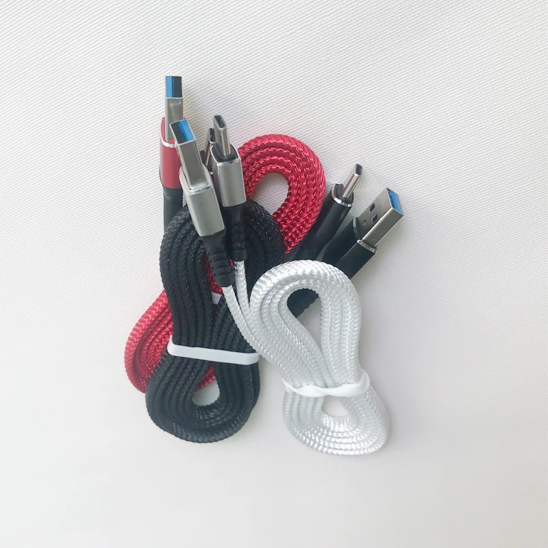 
New Design Repeat Cut Repairable Charging Cable Flat Wire USB Cable for Type-C Micro USB 