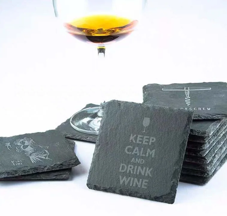
Coasters Wholesale Personalized Wholesale Attractive Price Good Quality Printed Mats & Pads Marble slate Stone Coaster 