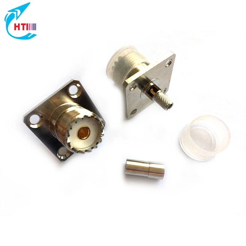 Лидер продаж, соединитель кабеля UHF SO239 с 4 отверстиями, 25 мм, соединитель кабеля RG58 RG142 LMR195