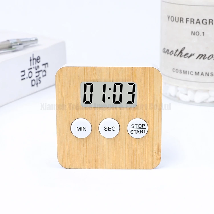 lcd count up down countdown Bamboo electronic digital timer for lab laboratory manufacturer price perfect tea mini tiny