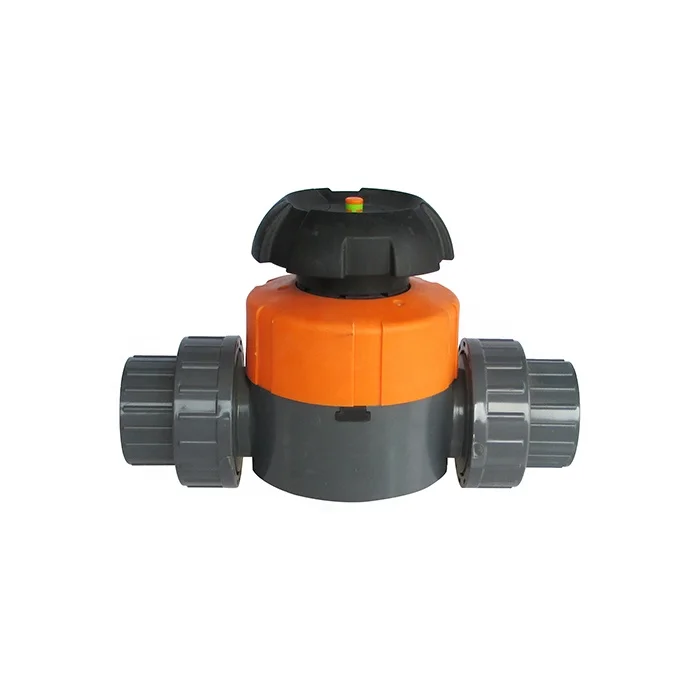 Plastic PVC True Double Union Diaphragm Valve for Industrial System