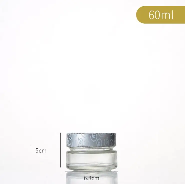 Glass Jar Honey Packing Bottle Jam Jar Candy Bottle Glass Storage Bottle with Silver Lids