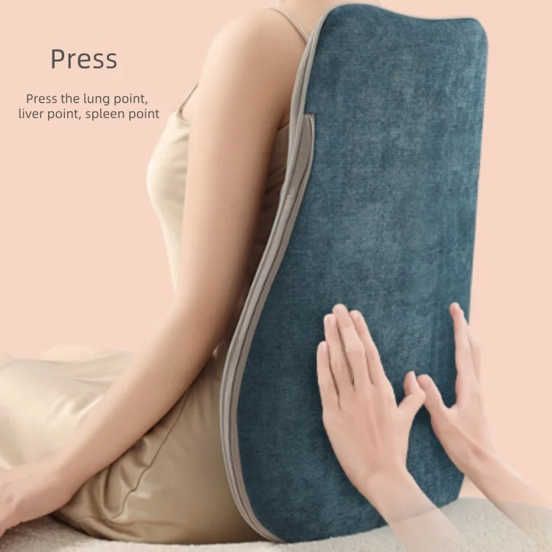 Back massager with soothing heating function for back pain relief, home office back massager