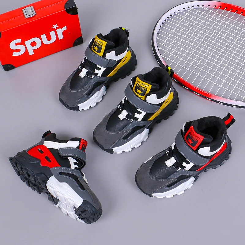
hot sale kids high cut boys shoes for winter hard-wearing 