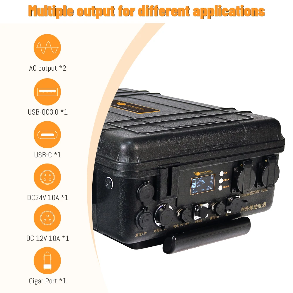 fast charge lfp 3000W 5 kw portable solar electric power suitcase storage generator felicity 240v 5000w 5kva backup system