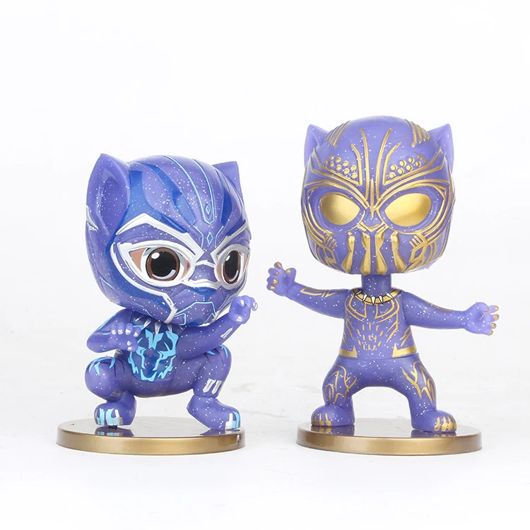 Fan Made Custom Anime Figurine Gold Panther Ornament Resin Action Figure Black Panther Statue