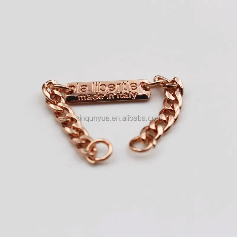 Custom Metal Clothing Logos Labels Name Tags for Garments Sewing Plate Tags for Clothing Accessories