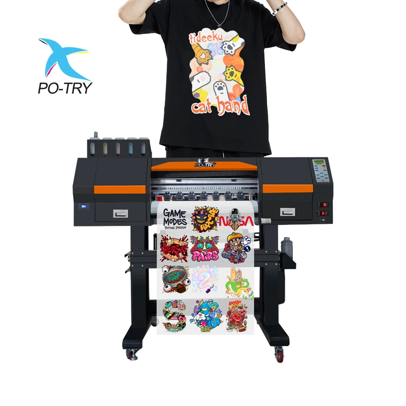 PO-TRY Automatic 600mm Width Large Formate 4Pcs Printhead 60cm dtf printer